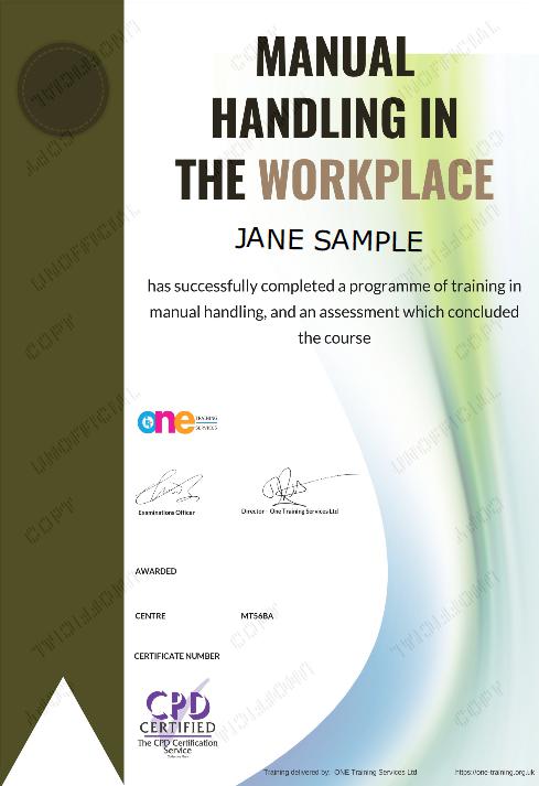 Manual Handling Certificate